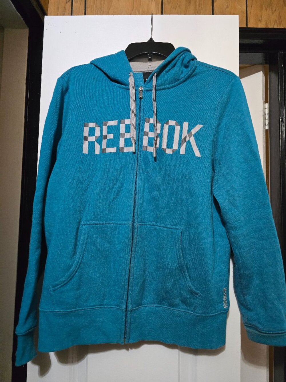 Reebok Women's Teal Full Zip-Up Hoodie Size Large